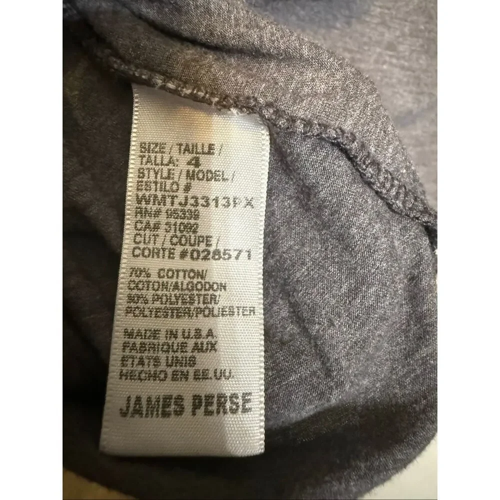 James Perse Y/osemite Women's Tech Jersey Cropped T-shirt Gray Large